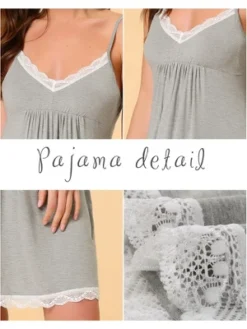 Cheibear Womens Nightgown Pajama V Neck Lace Nightdress Sleepwear Lounge Dress 13 Cheibear Womens Nightgown Pajama V Neck Lace Nightdress Sleepwear Lounge Dress -Cheibear Sales Store GUEST 00bb8a69 ae6a 488f a1d7 52527666cb1e