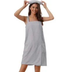Cheibear Womens Towel Wrap Bathrobe Spa Towels Robe With Adjustable Closure For Gym Shower -Cheibear Sales Store GUEST 02096bba edc9 4708 9f02 0b6ccb6365dd