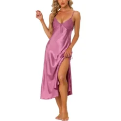 Cheibear Womens Pajama Dress Spaghetti Strap Nightdress Cami Lounge Satin Nightgowns 23 Cheibear Womens Pajama Dress Spaghetti Strap Nightdress Cami Lounge Satin Nightgowns -Cheibear Sales Store GUEST 042b3857 16b9 457b 929d d59b5876588f