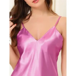 Cheibear Womens Satin Sleep Dress Pajama Silky Cami Strap Nightgown Lounge Pajama -Cheibear Sales Store GUEST 05dbb6fa 8d68 4c1e b3ab 5db3fc403ba2