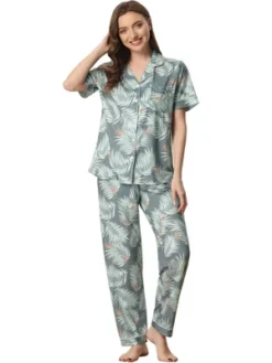 Cheibear Womens 2pcs Floral Button Down Pajama Set Nightwear Sleepwear -Cheibear Sales Store GUEST 065d146e 4fc1 4b66 bf33 9e357884a311