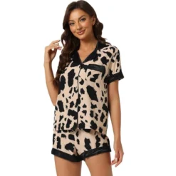 Cheibear Women's Floral Button Down Shirt With Shorts Satin Pajamas Sets -Cheibear Sales Store GUEST 071cda80 36c1 484f aa4f cad78197dcf8
