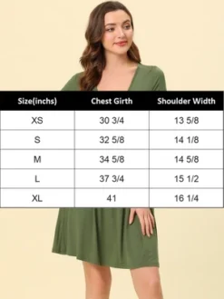 Cheibear Womens Pajama Dress Nightdress V Neck Soft Stretchy Lounge Nightgown -Cheibear Sales Store GUEST 08562e4a 3ec5 4993 be91 c238893b0c55