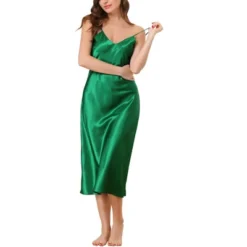 Cheibear Women's V-Neck Satin Pajama Nightdress -Cheibear Sales Store GUEST 0a3feb7c c6b7 4707 9545 9f8c727137e8