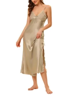 Cheibear Womens Pajama Dress Spaghetti Strap Nightdress Cami Lounge Satin Nightgowns 17 Cheibear Womens Pajama Dress Spaghetti Strap Nightdress Cami Lounge Satin Nightgowns -Cheibear Sales Store GUEST 1a0a06b7 ca42 4fa3 93ac 9be532a344b1