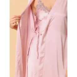 Cheibear Womens Satin Pajama Silk Nightgown Lounge Nightdress With Robe Sets -Cheibear Sales Store GUEST 1e0b01c2 fba3 4cfe a735 cbdd1bbc9091