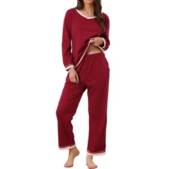 Cheibear Women's Long Sleeve Shirt And Long Pants With Pocket Loungewear 2 Pieces Sleep Sets -Cheibear Sales Store GUEST 1e820c4e 69a3 48d6 8d6c a904e63b1afd