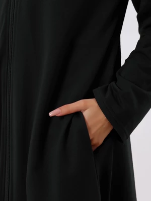 Cheibear Womens Robe Zip Front Hooded House Dress Nightshirt Housecoat Hoodie Long Bathrobe 4 Cheibear Womens Robe Zip Front Hooded House Dress Nightshirt Housecoat Hoodie Long Bathrobe - Image 4