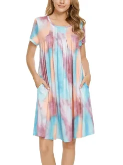 Cheibear Womens Sleepwear Lounge Dress Summer Pajama Nightgown -Cheibear Sales Store GUEST 2660f616 15ff 4e9e 9f20 26b531aa00e1