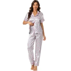 Cheibear Women's Silky Floral Short Sleeves Sleepshirt With Pants Pjs Set 2 Pcs 26 Cheibear Women's Silky Floral Short Sleeves Sleepshirt With Pants Pjs Set 2 Pcs -Cheibear Sales Store GUEST 28ad20e0 8c1b 48f8 889a 725d8da778e1