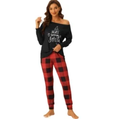 Cheibear Women's Sleepwear Lounge Elk Christmas Winter Long Sleeves With Pants Pajama Sets -Cheibear Sales Store GUEST 291533d3 b371 4b7b bd23 db84aadeaf74