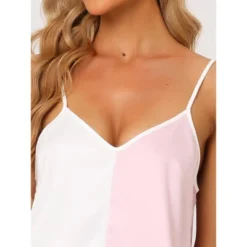 Cheibear Womens Satin Lounge Color Block Cami Tops With Pants Sleepwear Pajamas Sets -Cheibear Sales Store GUEST 29d3fb3c 81a0 487b 936b 1b30fbfcf5f1