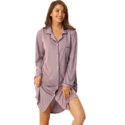 Cheibear Womens Satin Button Down Long Sleeve Silky Boyfriend Nightshirt 11 Cheibear Womens Satin Button Down Long Sleeve Silky Boyfriend Nightshirt -Cheibear Sales Store GUEST 31034ff0 d329 4c1c a340 7efdae4c8e30
