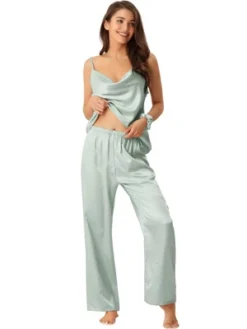 Cheibear Womens Satin Sleepwear Cowl Neck Cami Top With Long Pant PJ Loungewear Silky Pajama Set 17 Cheibear Womens Satin Sleepwear Cowl Neck Cami Top With Long Pant PJ Loungewear Silky Pajama Set -Cheibear Sales Store GUEST 31baf082 1491 4dca acf4 d36a483df254