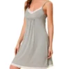 Cheibear Womens Nightgown Pajama V Neck Lace Nightdress Sleepwear Lounge Dress