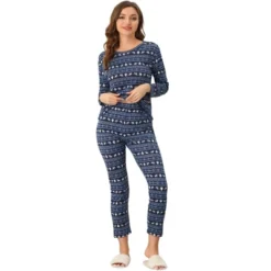 Cheibear Womens Sleepwear Pajama Long Sleeve Winter Nightwear Christmas Pj Elk Lounge Set -Cheibear Sales Store GUEST 329764a4 29bc 4b33 8a69 07bdd00e5610