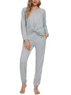 Cheibear Women's Sleepwear Lounge Soft Nightwear With Pockets Long Sleeve Pajama Set -Cheibear Sales Store GUEST 32b3b928 038e 48c5 9cfa 441315b05d64