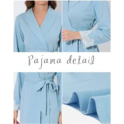 Cheibear Womens Robe Knit Lace Trim Lounge Sleepwear Long Sleeve Bathrobe -Cheibear Sales Store GUEST 3657adaf 17b2 4356 9b76 2f66e868b952