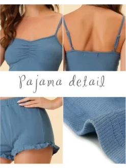 Cheibear Womens Sleepwear Knit Pajamas Spaghetti Strap Runch Front Cami Lounge PJ Set -Cheibear Sales Store GUEST 3a06221b 86b9 4bc7 9f8b 30b1c18b7b33