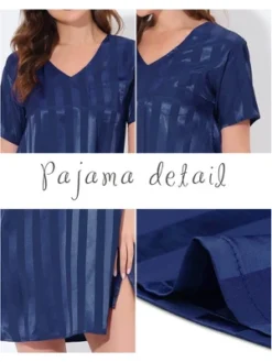 Cheibear Womens Sleepwear Pajama Dress Lounge Short Sleeve Striped Nightgown 11 Cheibear Womens Sleepwear Pajama Dress Lounge Short Sleeve Striped Nightgown -Cheibear Sales Store GUEST 3a2cf204 4b7f 46c6 9cbe 666168a41f4d