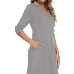 Cheibear Womens Pajama Sleepshirt Nightshirt Long Sleeve Nightgown Sleep Shirt Dress -Cheibear Sales Store GUEST 3b8948ba 3167 4a26 b4f5 1f81c347daf8