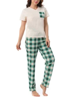 Cheibear Womens Sleepwear V-Neck Nightwear With Pants Loungewear Pajama Set -Cheibear Sales Store GUEST 4001adc8 096f 485e b8ec 8245dac3a229