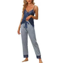 Cheibear Womens Satin Lounge Stripe Lace Trim Cami Tops With Pants Sleepwear Pajamas Sets 11 Cheibear Womens Satin Lounge Stripe Lace Trim Cami Tops With Pants Sleepwear Pajamas Sets -Cheibear Sales Store GUEST 486afd7c 7fbf 4f64 bdee 6f923e0e4ace