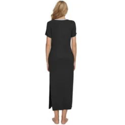 Cheibear Womens Sleepwear Long Pajama Dress With Side Slit Nightshirt Lounge Nightgown -Cheibear Sales Store GUEST 4a514a2a dcdb 498f ab6d 51a715587e38
