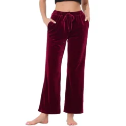 Cheibear Womens Velvet Bottom Lounge Pajama Sleepwear Ankle Wide Leg Pants -Cheibear Sales Store GUEST 4a81214e ba93 4927 84c6 21914da80e92
