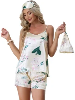 Cheibear Women's Sleeveless Cami Shirt Satin Nightwear Sleepwear Pajama Sets 19 Cheibear Women's Sleeveless Cami Shirt Satin Nightwear Sleepwear Pajama Sets -Cheibear Sales Store GUEST 4c11f879 8e00 4085 919f bcc1f989c54d