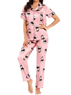 Cheibear Womens 2pcs Floral Button Down Pajama Set Nightwear Sleepwear -Cheibear Sales Store GUEST 4c2705c8 526d 45b3 8a2c 5c52a9bf28f0