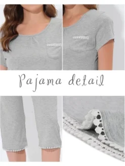 Cheibear Womens Sleepwear Pajama Set Nightwear Round Neck Loungewear With Capri Pants -Cheibear Sales Store GUEST 514cdae9 ee7d 424c 9dff f7e36a9e8c10