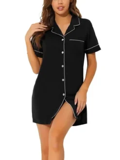 Cheibear Womens Pajama Shirt Dress Button Down Sleep Nightshirt Lounge Sleepwear Nightgowns 15 Cheibear Womens Pajama Shirt Dress Button Down Sleep Nightshirt Lounge Sleepwear Nightgowns -Cheibear Sales Store GUEST 56a2e7e6 ec13 412f 9191 8f0fff1417ae