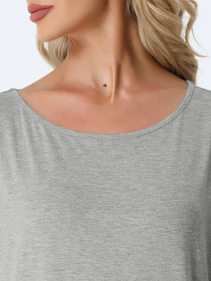 Cheibear Womens Sleepshirt Nightshirt 3/4 Sleeve Nightgown Sleep Shirt Dress 3 Cheibear Womens Sleepshirt Nightshirt 3/4 Sleeve Nightgown Sleep Shirt Dress - Image 3