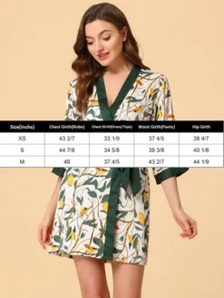 Cheibear Womens Satin Floral Lounge Cami Nightgown Sleepwear 4pcs Pajama Sets -Cheibear Sales Store GUEST 58e94782 885e 43e3 ae6e 8fd3c1c1754d