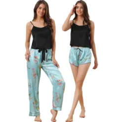 Cheibear Women's Floral 3 Pieces Pajama Sets Cami Shorts And Long Pants Set For Sleep Loungewear -Cheibear Sales Store GUEST 5dd01ab6 0fa1 4126 a165 bfc2682f0954