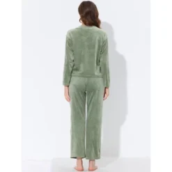 Cheibear Womens Velvet Sleepwear Tracksuits With Pockets V-Neck Lounge Sweatsuit Pajama Sets -Cheibear Sales Store GUEST 5f8ba309 f2ec 428c 941b 7d4ca03ea686