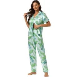 Cheibear Women's Silky Floral Short Sleeves Sleepshirt With Pants Pjs Set 2 Pcs 24 Cheibear Women's Silky Floral Short Sleeves Sleepshirt With Pants Pjs Set 2 Pcs -Cheibear Sales Store GUEST 6102068f 317b 4218 8f05 7f56f6d173e6