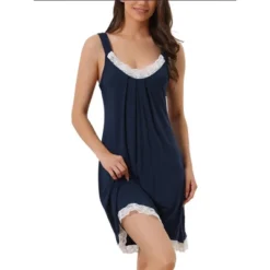 Cheibear Women's Nightgown Soft Pleated Sleep Dress Full Slip Lace Lingerie Babydoll Sleepwear -Cheibear Sales Store GUEST 6533e247 4711 476b 8b5e 6b7faaffaa36