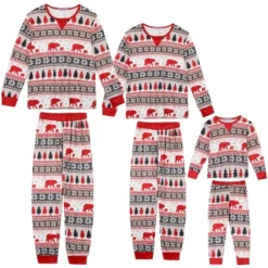 Cheibear Christmas Party Long Sleeve Family Matching 2-Pieces Pajama Set -Cheibear Sales Store GUEST 66d362f4 845f 4b49 a3d1 0b916adc2142