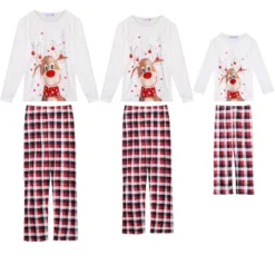 Cheibear Family Christmas Pajamas Matching Sets Sleepwear Holiday Home Party Pajama Set -Cheibear Sales Store GUEST 67590492 34b5 40cb bb29 c45574656087