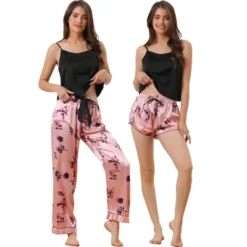 Cheibear Women's Floral 3 Pieces Pajama Sets Cami Shorts And Long Pants Set For Sleep Loungewear -Cheibear Sales Store GUEST 6e430d69 2dcb 4941 a99c 4427c7339cec
