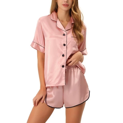 Cheibear Women's Silky Satin Polka Dots Nightwear With Shorts Lounge Set 11 Cheibear Women's Silky Satin Polka Dots Nightwear With Shorts Lounge Set - Image 11