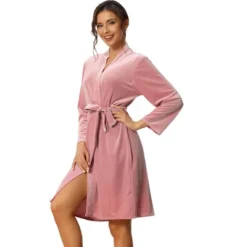 Cheibear Womens Wedding Party Velvet Thin Gown Bridesmaid Bridal Robes -Cheibear Sales Store GUEST 73abdde8 e22e 40f5 a7b6 6b5c5ba75e83