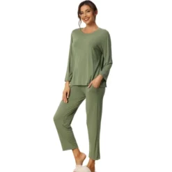 Cheibear Women's Loose Soft Sleepwear Long Sleeve Shirt And Wide-leg Sleep Pants 2 Pcs Modal Pajama Sets -Cheibear Sales Store GUEST 753e3b27 48a0 47a8 bff6 e1b3d01a95eb