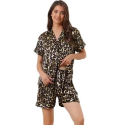 Cheibear Women's Floral Button Down Shirt With Shorts Satin Pajamas Sets -Cheibear Sales Store GUEST 78da441b 9fb0 410e b132 a8dca8a09667
