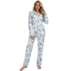 Cheibear Womens Sleepwear Lounge Cute Print Nightwear With Pants Long Sleeve Pajama Set -Cheibear Sales Store GUEST 7aabc567 5f50 47cc 82e2 21d34d996ad9