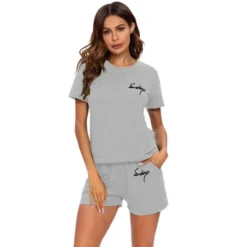 Cheibear Womens Sleepwear Crew Neck Nightwear With Shorts Loungewear Pajama Set -Cheibear Sales Store GUEST 7c175386 0276 45e4 9fcc 2d513bca8f72