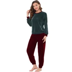 Cheibear Womens Velvet Sleepwear Long Sleeve With Pants Lounge Winter Warm Pajama Set -Cheibear Sales Store GUEST 7dc1d987 1cbd 45a4 9e94 9eb92d9a2b73