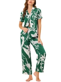 Cheibear Women's Silky Floral Short Sleeves Sleepshirt With Pants Pjs Set 2 Pcs 20 Cheibear Women's Silky Floral Short Sleeves Sleepshirt With Pants Pjs Set 2 Pcs -Cheibear Sales Store GUEST 7e7159ef 8972 4aca bfd7 90db60723b82